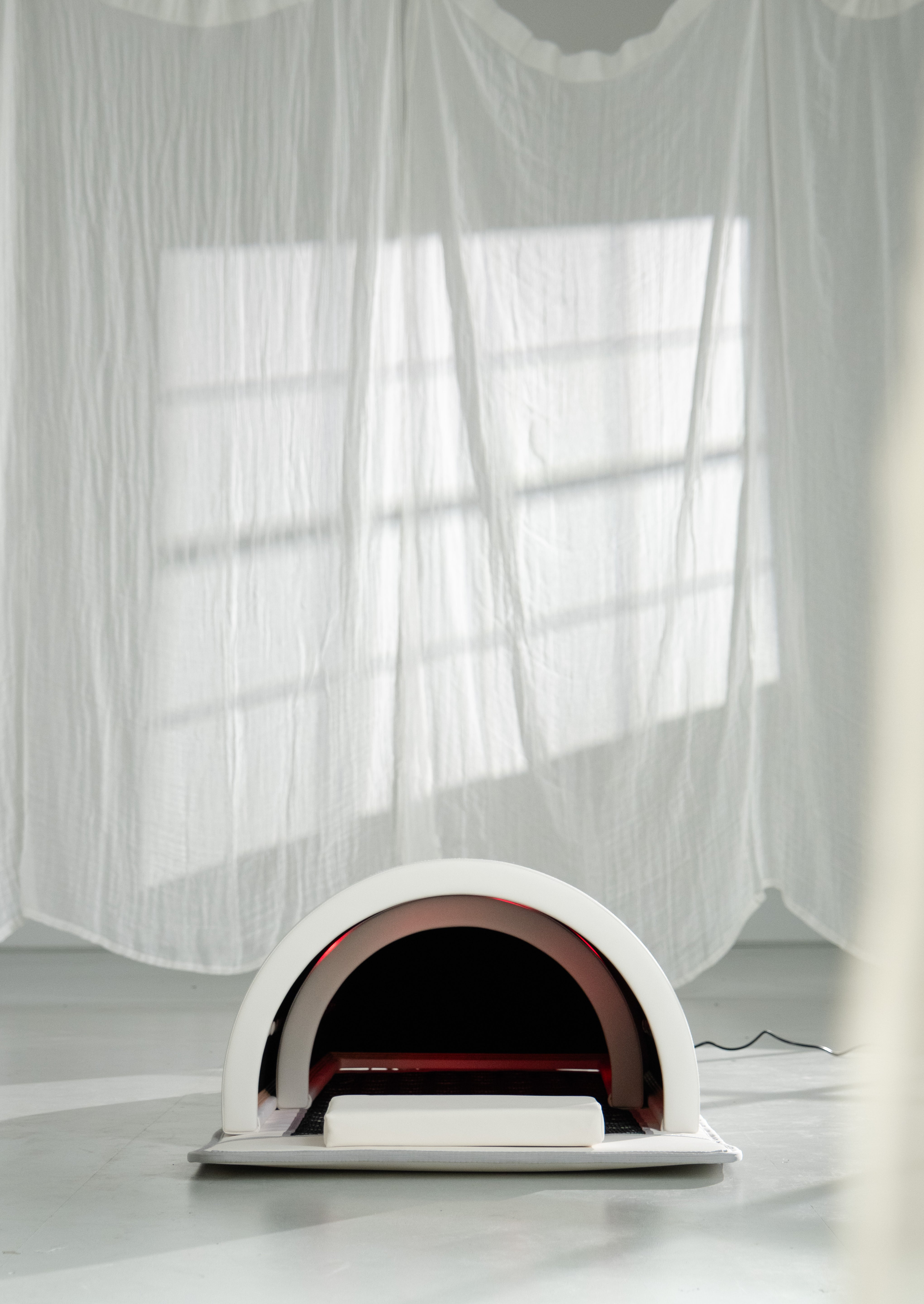 Kraftig sauna cocoon for hjemmebruk. Fremmer sirkulasjon, restitusjon og velvære.