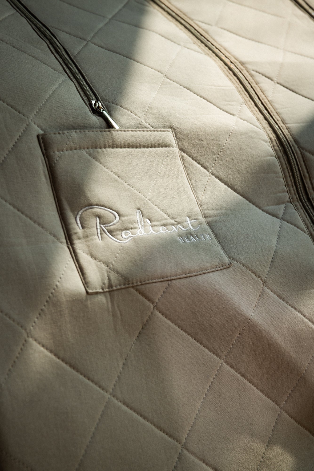 Nærbilde av Bamboo stoff , mykt, slitesterkt og laget for daglig bruk.